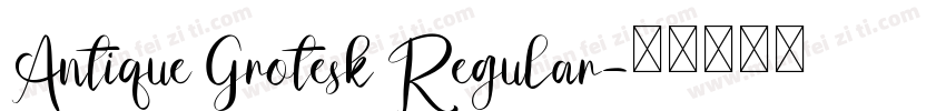 Antique Grotesk Regular字体转换